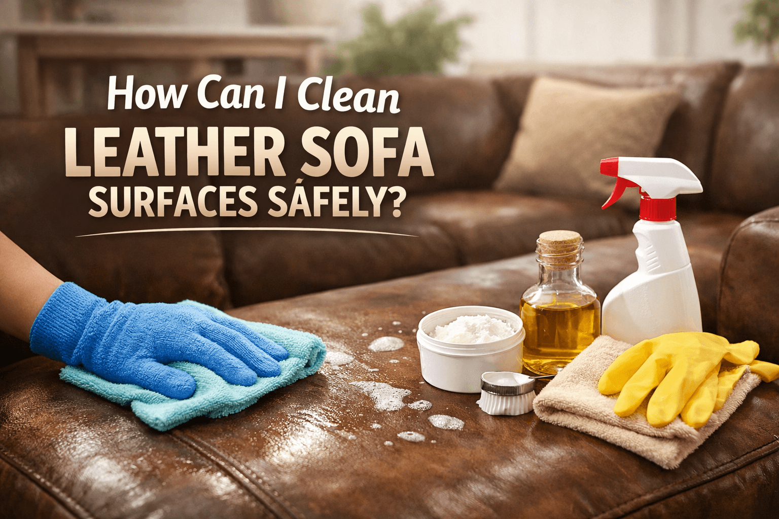 How Can I Clean Leather Sofa Surfaces Safely