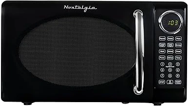 The image shows a collection of stylish black and gold microwaves, perfect for the best 5 selections.