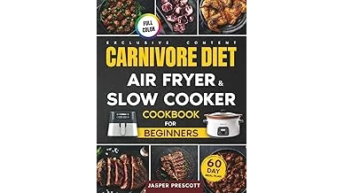 The image shows the top five best-selling air fryers perfect for a carnivore diet.