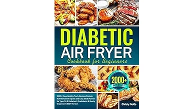 The image shows a collection of five popular air fryers, ideal for diabetic-friendly cooking.