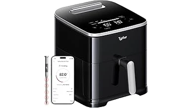 The image shows perfectly crisp air fryer pork belly, highlighting the best selling 5 air fryers for the job.
