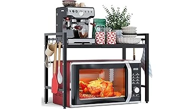 The image shows several compact, affordable countertop microwaves suitable for small kitchens.