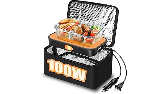 The image shows a selection of compact microwave ovens suitable for car use, highlighting best sellers.