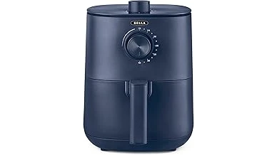 The image shows a collection of five sleek navy blue microwaves, highlighting popular models.