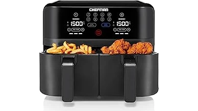 The image shows a collection of five popular air fryer models from Chefman, ready for your kitchen.