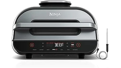 The image shows a sleek air fryer grill appliance, likely one of the top five popular models available.