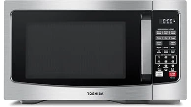 This image shows a sleek, modern countertop appliance, likely one of the popular LG microwaves.