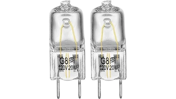 The image shows a selection of five popular light bulbs commonly used in microwaves.