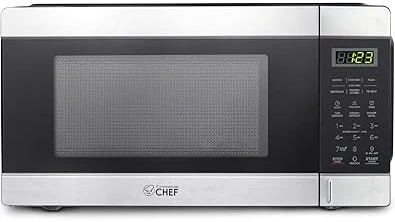 The image shows a selection of sleek, professional commercial microwaves suitable for restaurant use.