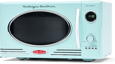 The image shows several retro-style microwaves, perfect for a Top 5 Nostalgia Microwaves list.