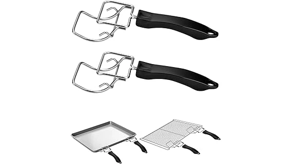 The image shows a selection of sleek, ergonomic replacement air fryer handles, highlighting top-rated options.