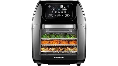 The image shows a selection of top-rated air fryers perfect for roasting delicious, healthy vegetables.